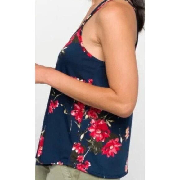 Papermoon Navy and Floral 3x women's summer Tank Top NWT - Picture 4 of 7